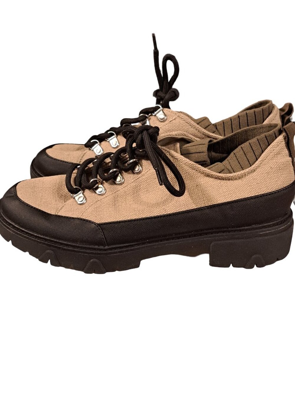 Dr. Scholl’s Good Ol Day Sneakers Women’s Size 9 Sand Beige Hunter Green